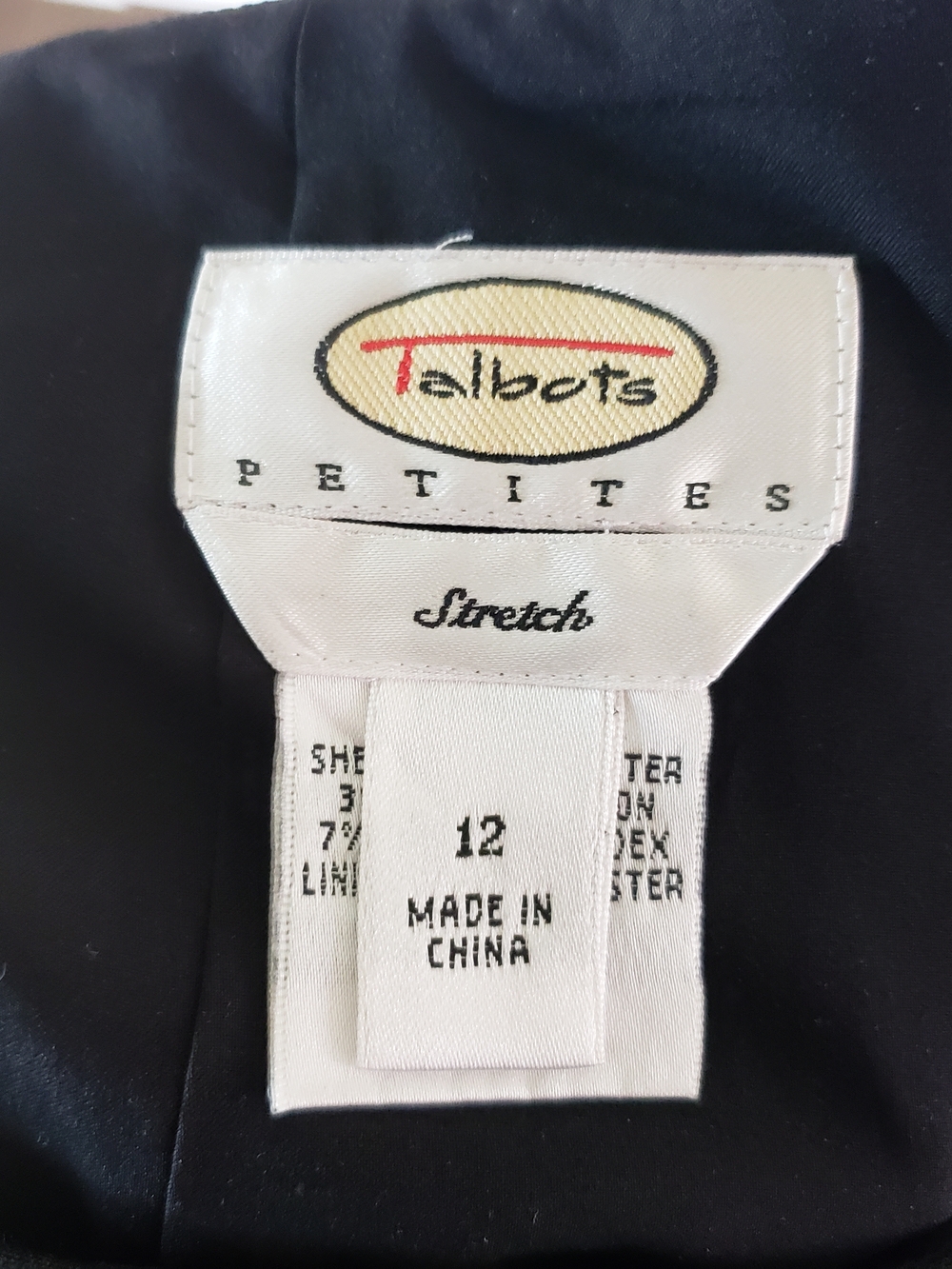 Talbots Black Stretch Petites Skirt - Size 12 - Picture 3 of 4